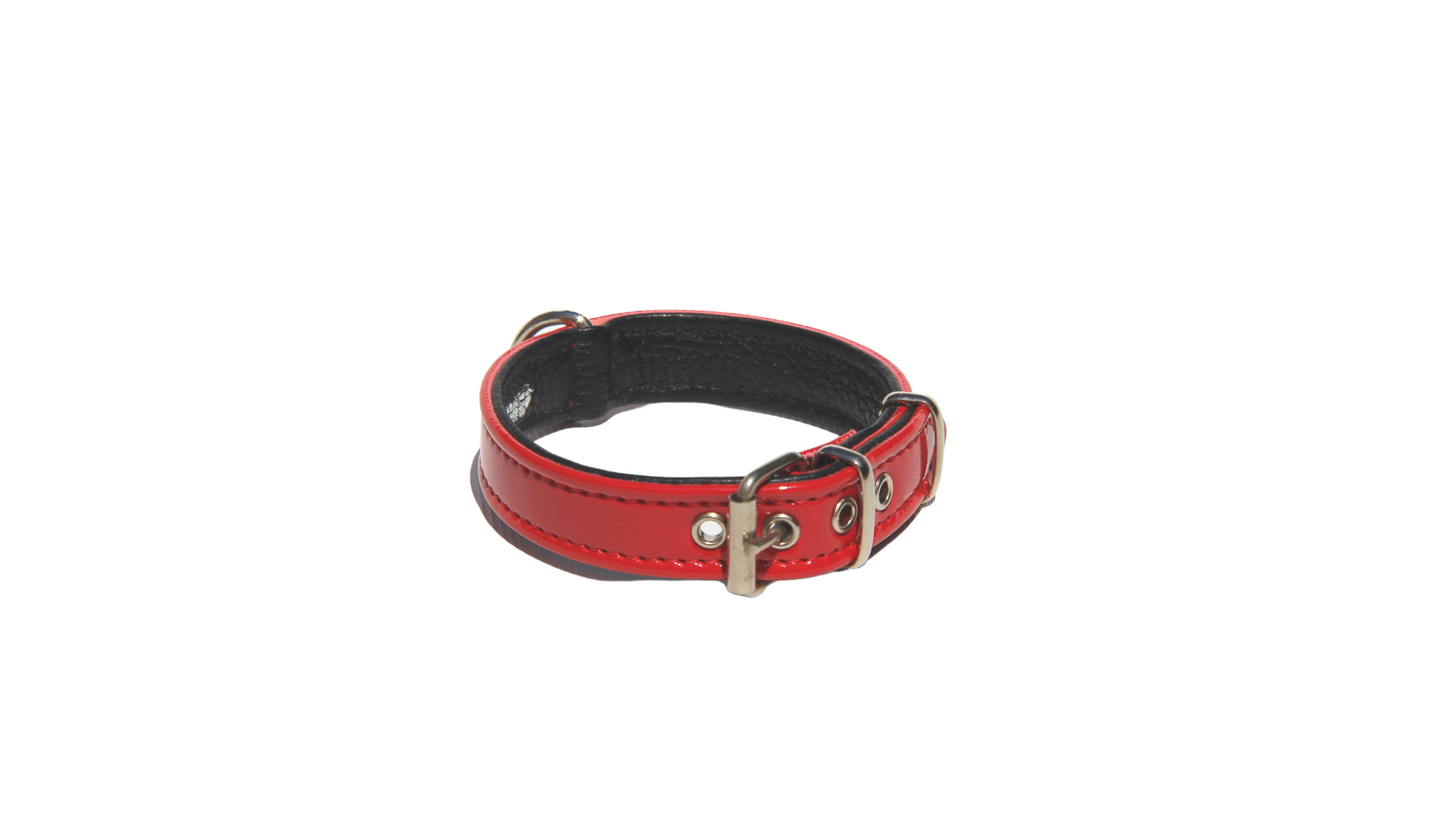 Collar Serie Charol Color Rojo