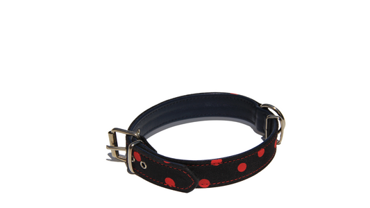 Collar Serie Charol Color Fandango Negro Rojo